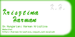 krisztina harman business card